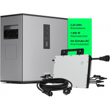 Hoymiles MS-A2 Solarbatterie 2.240Wh - 1600W 4T HMS Wechselrichter - Solarspeicher-Set für Balkonkraftwerke - LiFePo4-5m