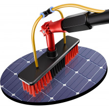 BoomDing Teleskop Waschbürste | 7 Meter aus Aluminium | Perfekt als PV Anlage Reinigung oder PV Reinigungsbürste | Auch als
