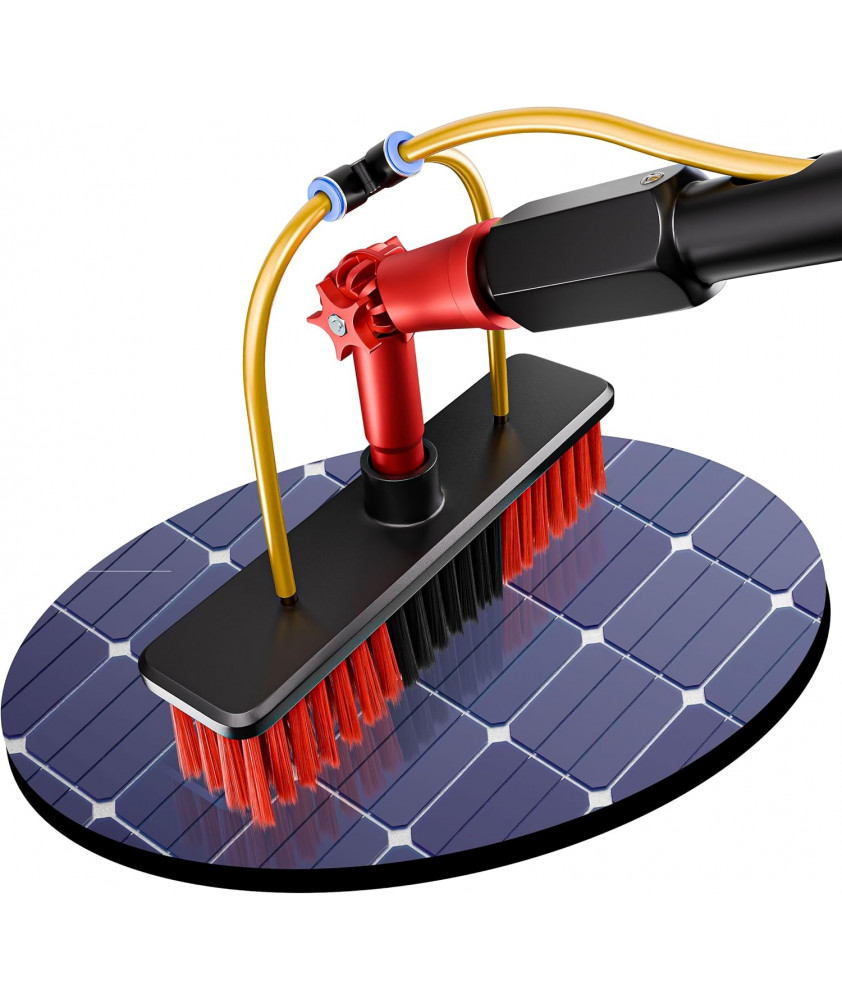 BoomDing Teleskop Waschbürste | 7 Meter aus Aluminium | Perfekt als PV Anlage Reinigung oder PV Reinigungsbürste | Auch als