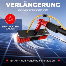 BoomDing Teleskop Waschbürste | 7 Meter aus Aluminium | Perfekt als PV Anlage Reinigung oder PV Reinigungsbürste | Auch als