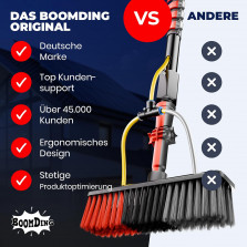 BoomDing Teleskop Waschbürste | 7 Meter aus Aluminium | Perfekt als PV Anlage Reinigung oder PV Reinigungsbürste | Auch als