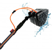 Aquascopic Teleskopstange mit interner Wasserspender und Bürste mit 5 Flächen – Fensterputzer längenverstellbar – Bis zu 8m –