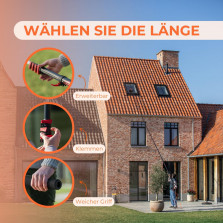Aquascopic Teleskopstange mit interner Wasserspender und Bürste mit 5 Flächen – Fensterputzer längenverstellbar – Bis zu 8m –