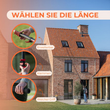 Aquascopic Teleskopstange mit interner Wasserspender und Bürste mit 5 Flächen – Fensterputzer längenverstellbar – Bis zu 8m –