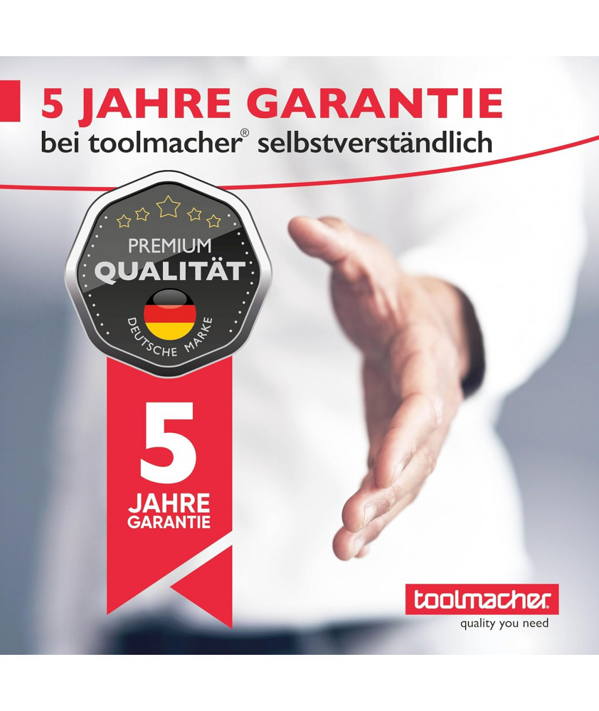 toolmacher Teleskop Waschbürste 6m [5 JAHRE GARANTIE] - Waschbürste mit Teleskopstiel - Terrassendach Reiniger - Teleskopstange