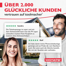 toolmacher Teleskop Waschbürste 6m [5 JAHRE GARANTIE] - Waschbürste mit Teleskopstiel - Terrassendach Reiniger - Teleskopstange