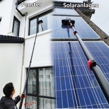 Teleskop Waschbürste, 3.6m/5.4m/6m/7.2m/9.2m /10.8m High Clean Teleskopstange mit Wasseranschluss, Wasserbesen mit Teleskopstiel
