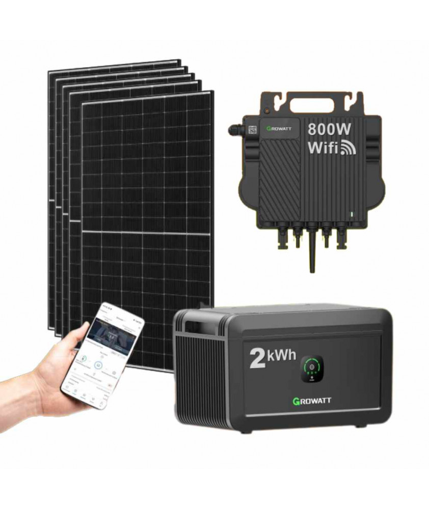 Growatt Balkonkraftwerk 4 Module und Speicher