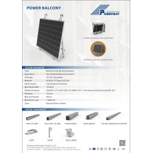 Solarway Balkonkraftwerk Halterung Geländer, Fassade und Flachdach Befestigung für 2 Solarmodule Halterung | Set |