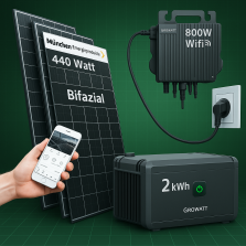 1720Watt Balkonkraftwerk mit 4 kWh Speicher Plug and Play