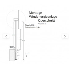 Flantschmast Skywind NG 3m Edelstahl