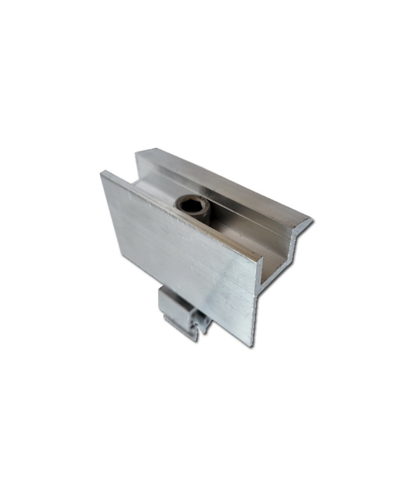 Endklemme mit Klick-System (Silber, unbehandelt) 30mm