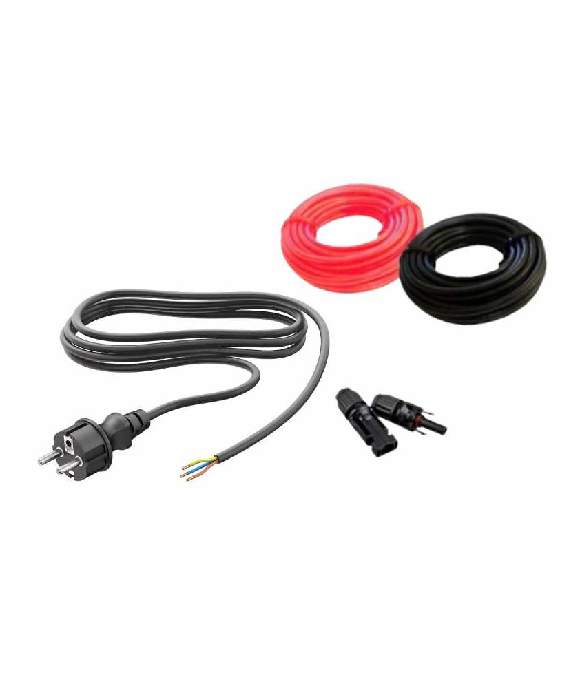 nennleistung pv anlage kabel set  Stecker schuko