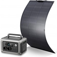 ALLPOWERS R600 Solargenerator, 299WH LiFePO4 Batterie, 2x 600W (1200W Spitze) AC Ausgang Tragbare Powerstation mit 100W