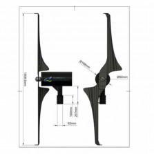 Skywind NG 1000 Watt inklusive  180cm Dachhalterung