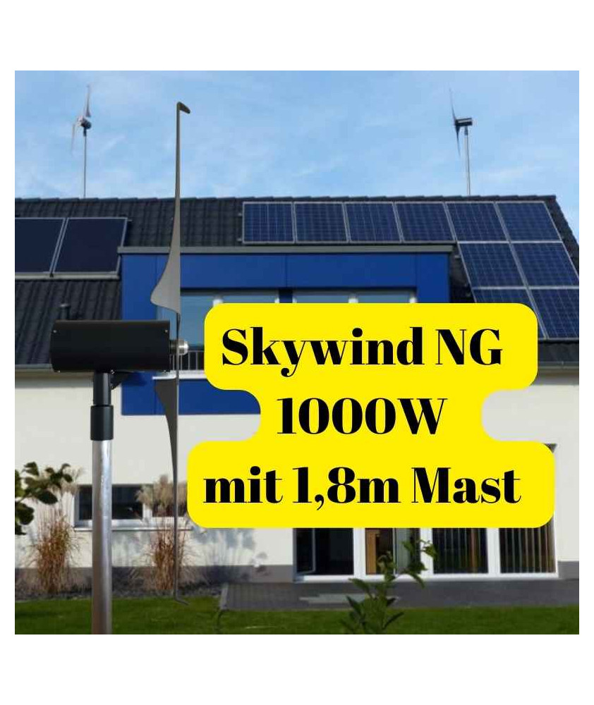 Skywind NG 1000 Watt inklusive  180cm Dachhalterung