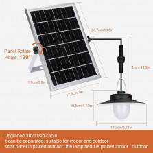 ENCOFT Garten Solarlampen für Außen Hängend,Solar Hängelampe mit Bewegungsmelder Dimmbar Solar Hängeleuchte mit Fernbedienung
