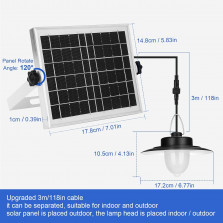 ENCOFT Garten Solarlampen für Außen Hängend,Solar Hängelampe mit Bewegungsmelder Dimmbar Solar Hängeleuchte mit Fernbedienung