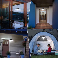 ENCOFT Garten Solarlampen für Außen Hängend,Solar Hängelampe mit Bewegungsmelder Dimmbar Solar Hängeleuchte mit Fernbedienung