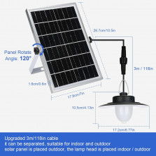 ENCOFT Garten Solarlampen für Außen Hängend,Solar Hängelampe mit Bewegungsmelder Dimmbar Solar Hängeleuchte mit Fernbedienung