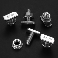 m8x20mm 20 Stk Hammerkopfschrauben, Edelstahl Hammerkopfschraube mit 20 Stk Flanschmuttern, Gewächshausschrauben für Gewächshaus