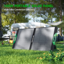 Borrow Power 40-200W Solarpanel-Set, 18V Tragbares, Faltbares Ladegerät mit MC4, USB + DC, Hohe Umwandlungsrate für Zuhause,