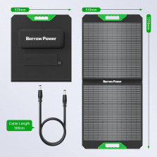 Borrow Power 40-200W Solarpanel-Set, 18V Tragbares, Faltbares Ladegerät mit MC4, USB + DC, Hohe Umwandlungsrate für Zuhause,
