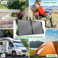 Borrow Power 40-200W Solarpanel-Set, 18V Tragbares, Faltbares Ladegerät mit MC4, USB + DC, Hohe Umwandlungsrate für Zuhause,
