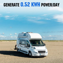 ECO-WORTHY 130W 12V Solarpanel Flexibel Monokristallines Solarpanel, Solarmodul mit Ladekabel für Wohnmobil Auto Boot 12V