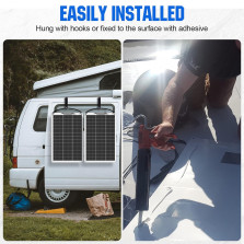 ECO-WORTHY 130W 12V Solarpanel Flexibel Monokristallines Solarpanel, Solarmodul mit Ladekabel für Wohnmobil Auto Boot 12V