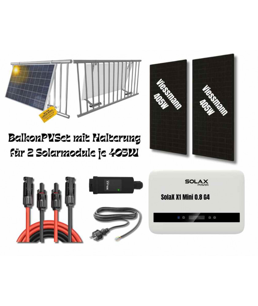 Vollständiges Paket als Balkonkraftwerk