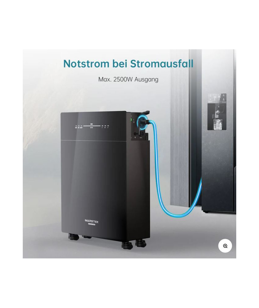 MARSTEK Balkonkraftwerk 5,12kW - Solarspeicher Mit Anti-Einspeisung