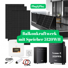 Balkonkraftwerk mit Energiespeicher