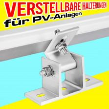 Balkonkraftwerk Flachdach VERSTELBAR 15-60°