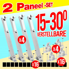 Balkonkraftwerk Flachdach VERSTELBAR 15-60°