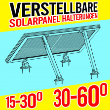 Balkonkraftwerk Flachdach VERSTELBAR 15-60°