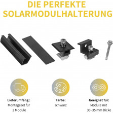 Balkonkraftwerk I Flachdach Halterung für PV Module I