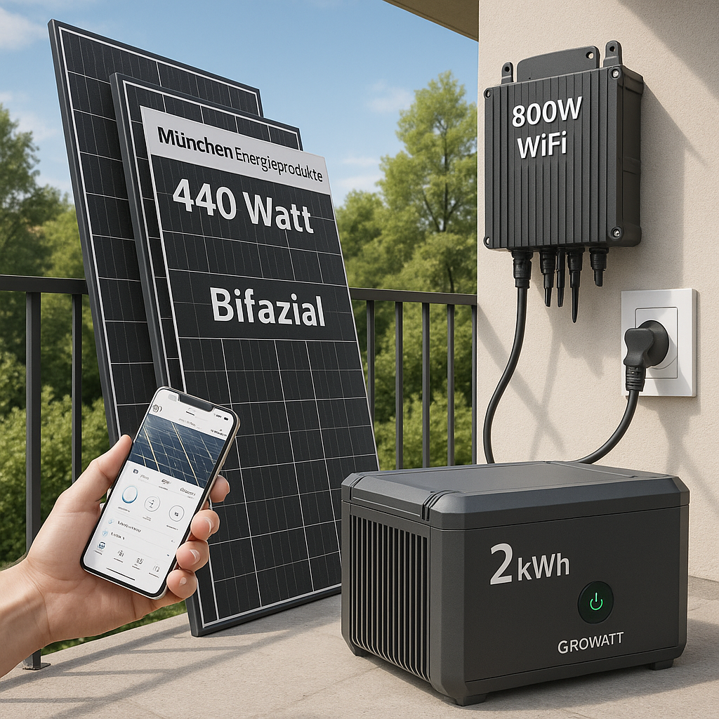 Balkonkraftwerk Growatt 4 Module