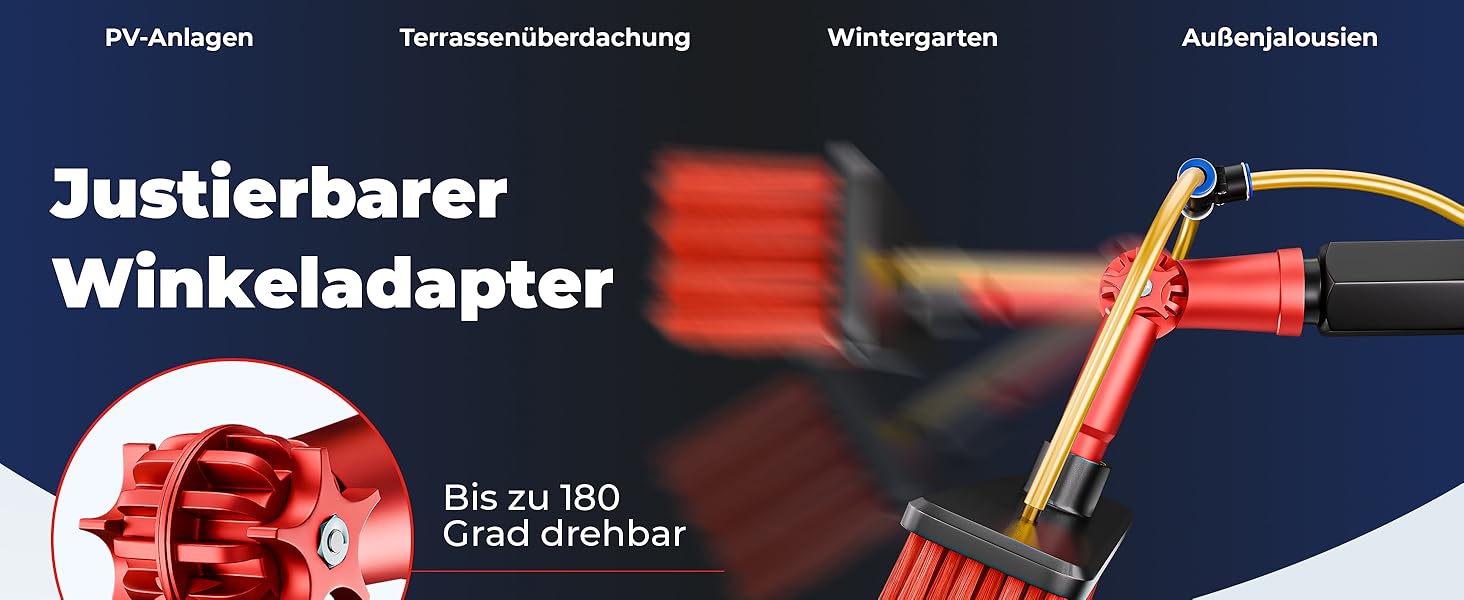 Boomding Teleskop waschbürste PV Anlage Reinigung Terrassendach Wintergarten Solar