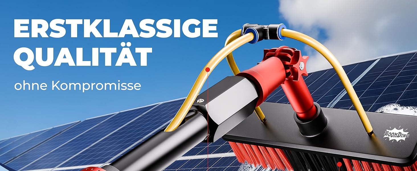 Boomding Teleskop waschbürste PV Anlage Reinigung Terrassendach Wintergarten Solar